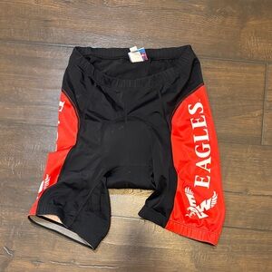 Eagles Men's Black & Red Athletic Cycling Shorts